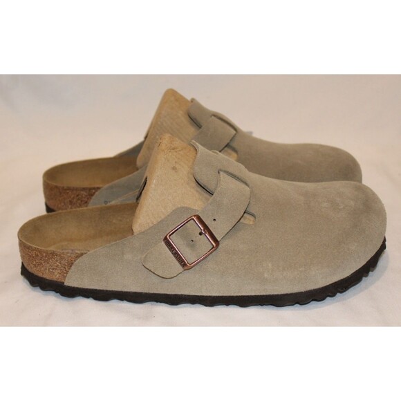 Birkenstock Unisex Boston Suede Mule Clog Suede Sandals EU 43 TAUPE M 10 W 12 - Picture 1 of 7